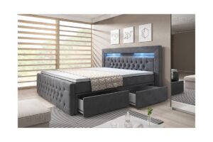 Boxspringbett ARONA mit Schubladen und Fußteil