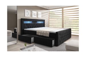 Boxspringbett ARONA mit Schubladen und Fußteil