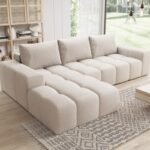 Beiger Ecksofa in L-Form CENTO