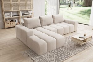 Beiger Ecksofa in L-Form CENTO