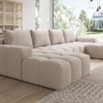 Beiges Ecksofa in U-Form CENTO