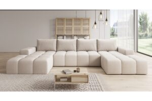 Beiges Ecksofa in U-Form CENTO