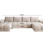 Beiges Ecksofa in U-Form CENTO