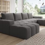 Graues Ecksofa in U-Form CENTO