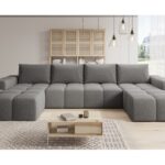 Graues Ecksofa in U-Form CENTO